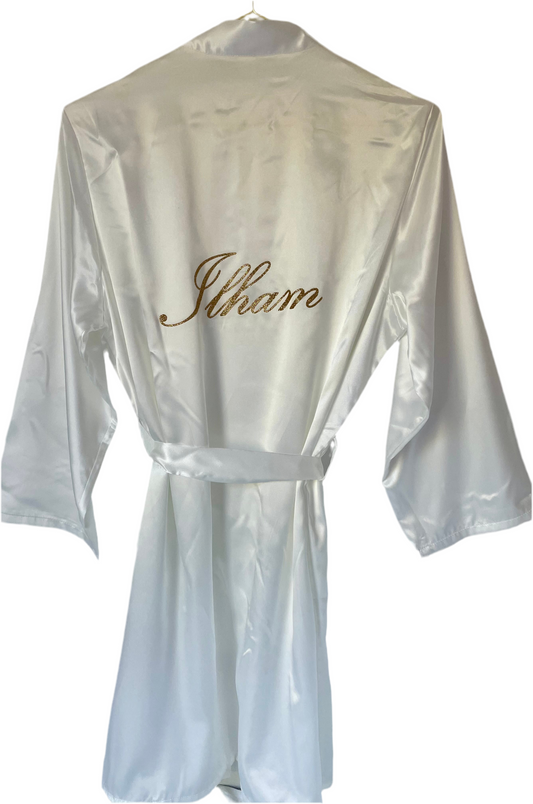 Peignoir en satin à personnaliser